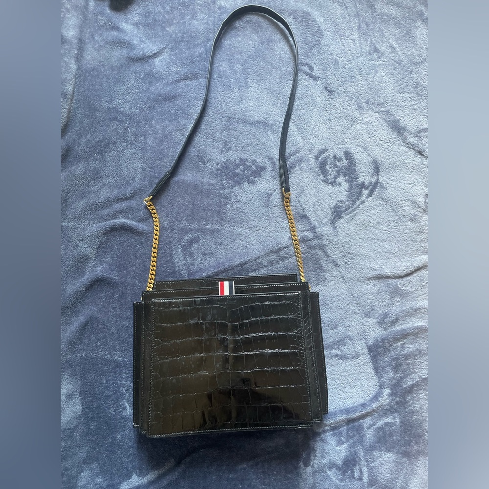 Thom Browne Alligator accordeon bag